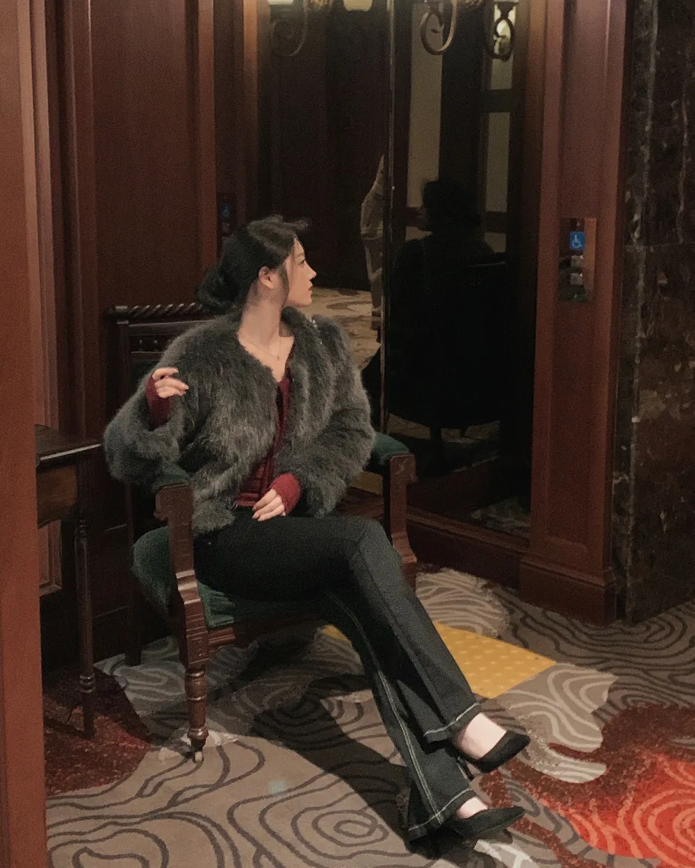 바지 모델 착용 이미지-S1L93