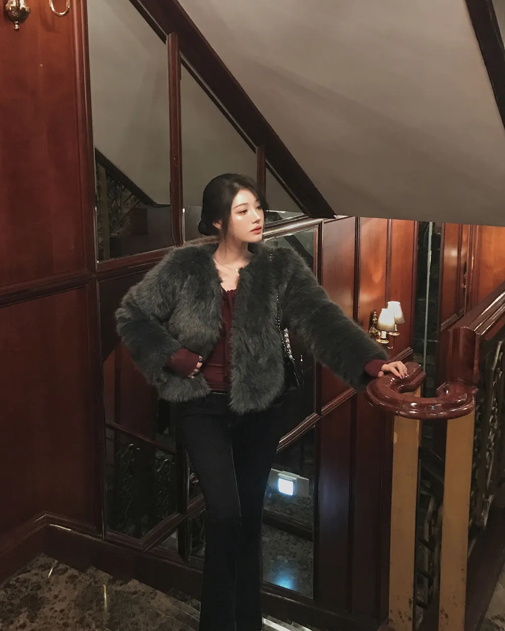 바지 모델 착용 이미지-S1L64