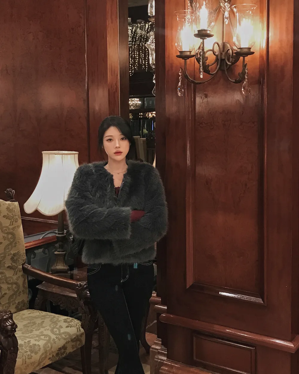 바지 모델 착용 이미지-S1L77