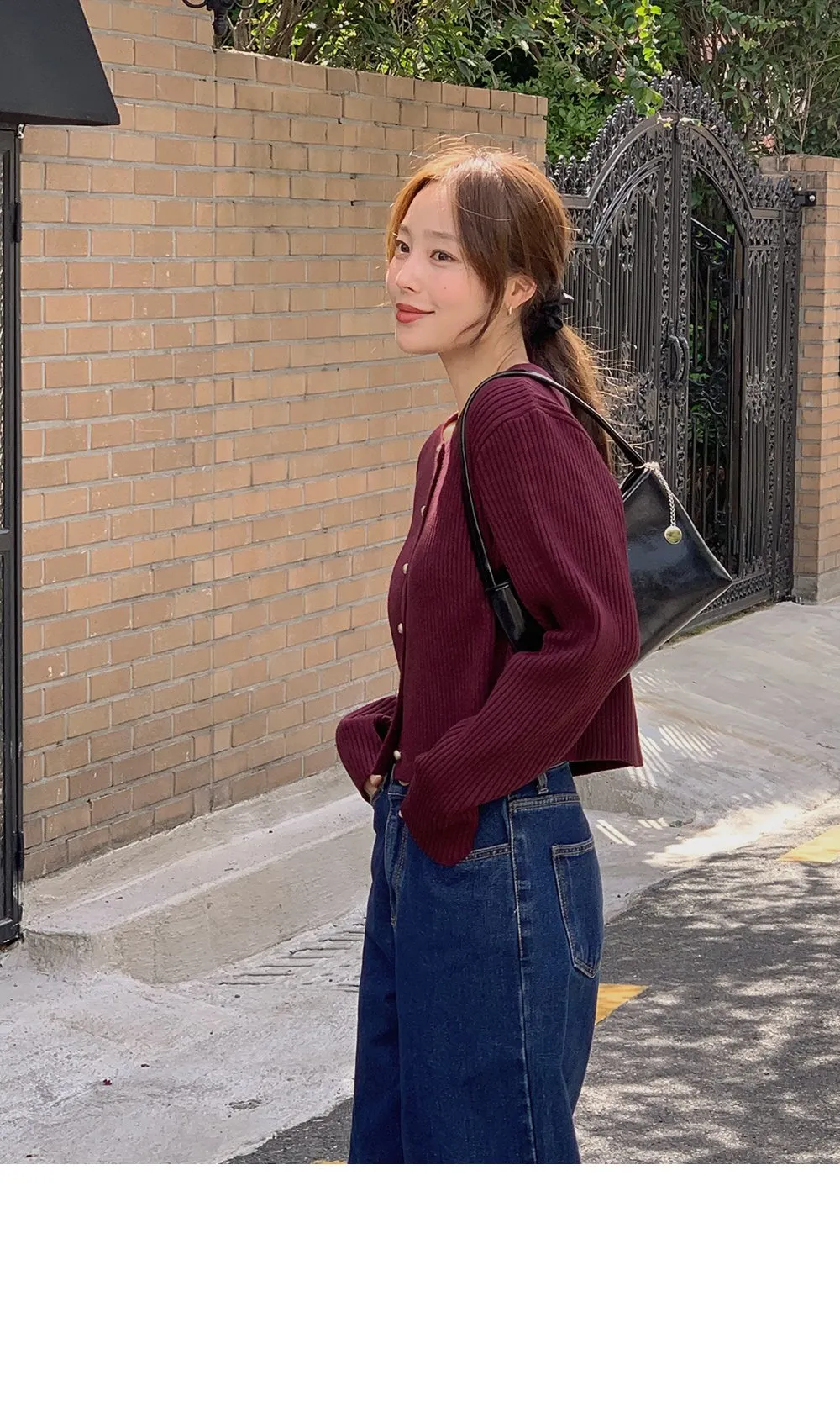 쟈말린 골지 니트가디건