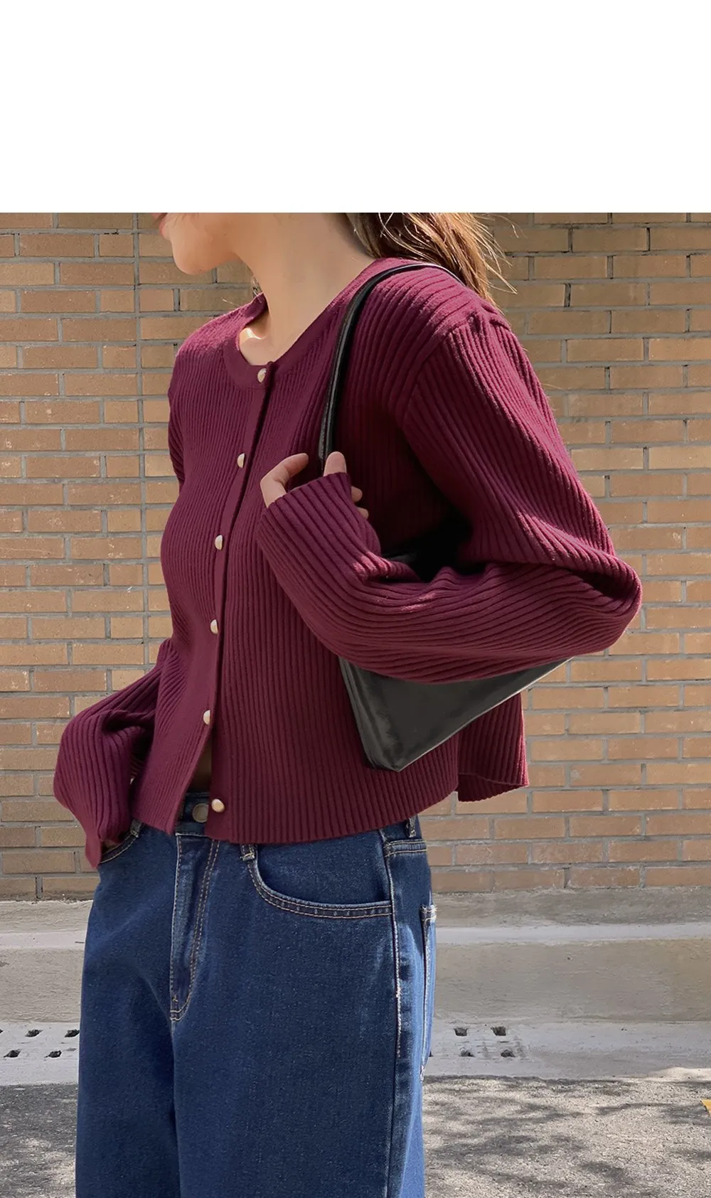 쟈말린 골지 니트가디건