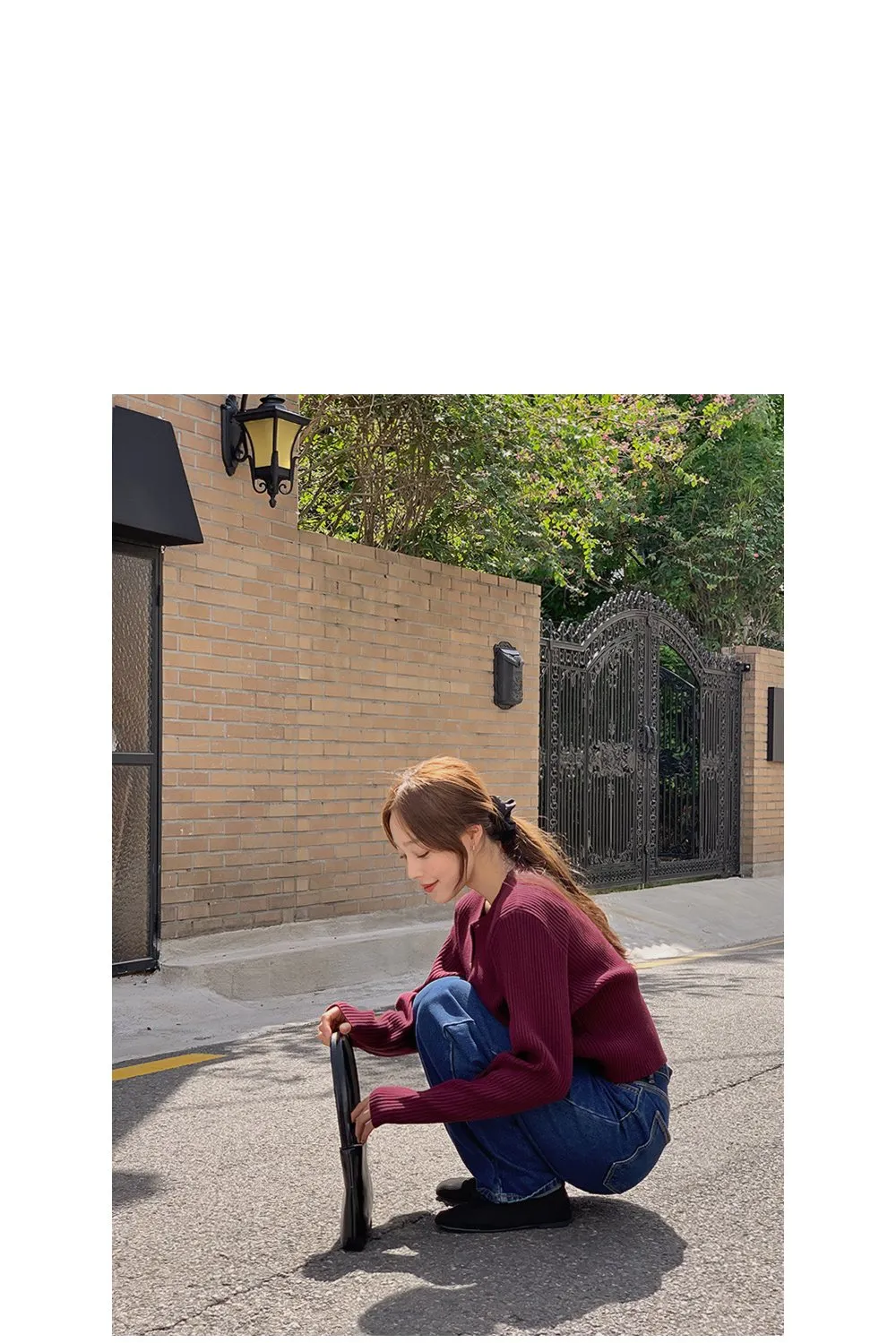 쟈말린 골지 니트가디건