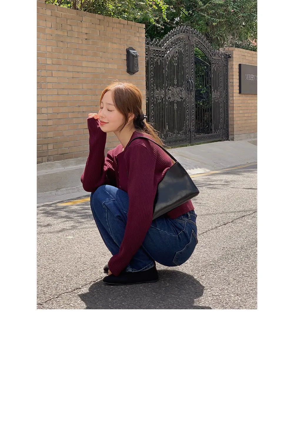 쟈말린 골지 니트가디건