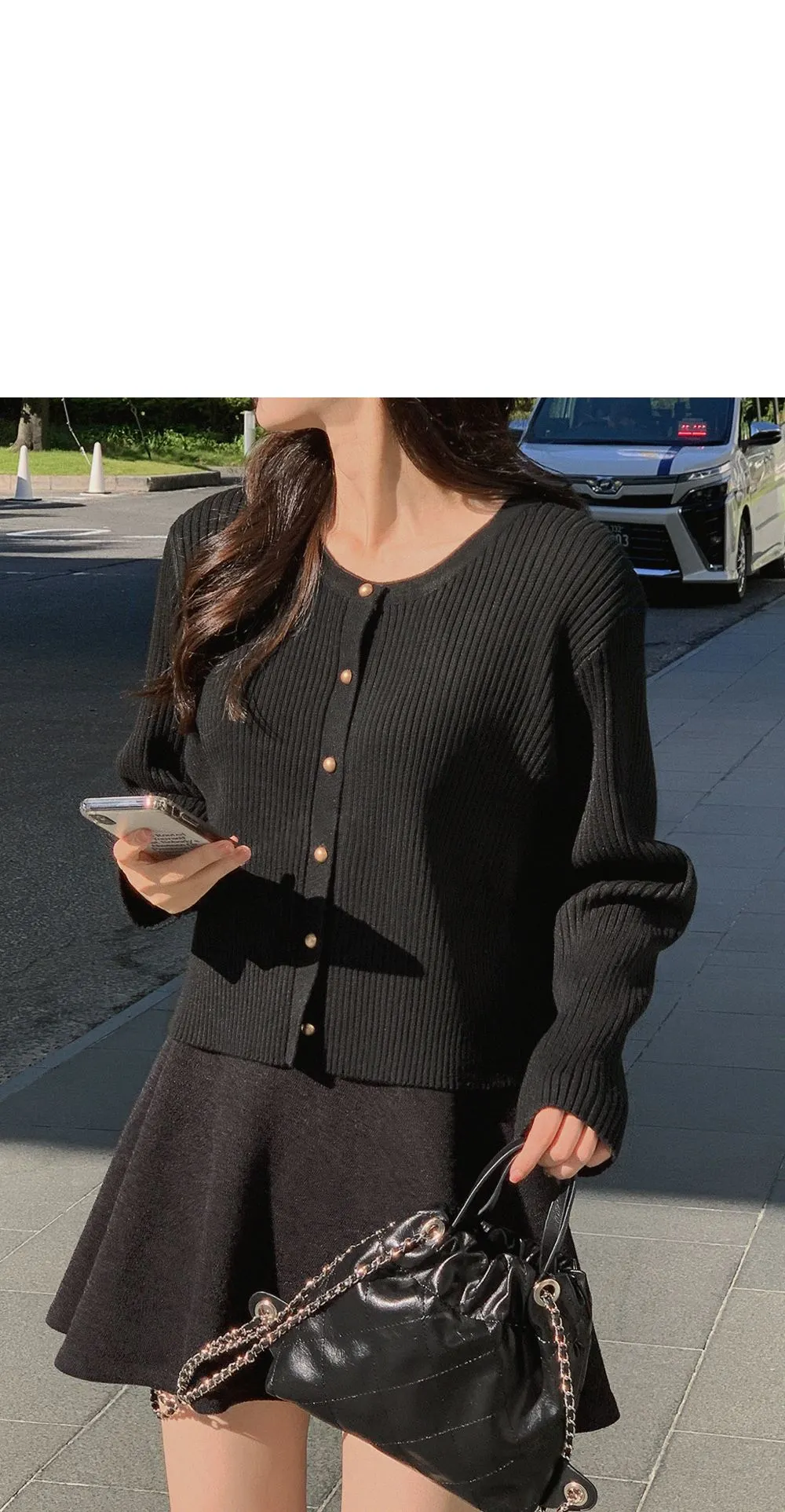 쟈말린 골지 니트가디건