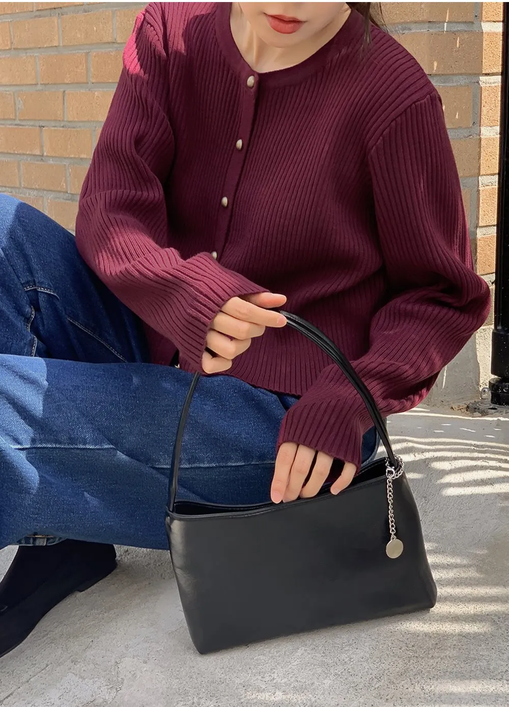 쟈말린 골지 니트가디건