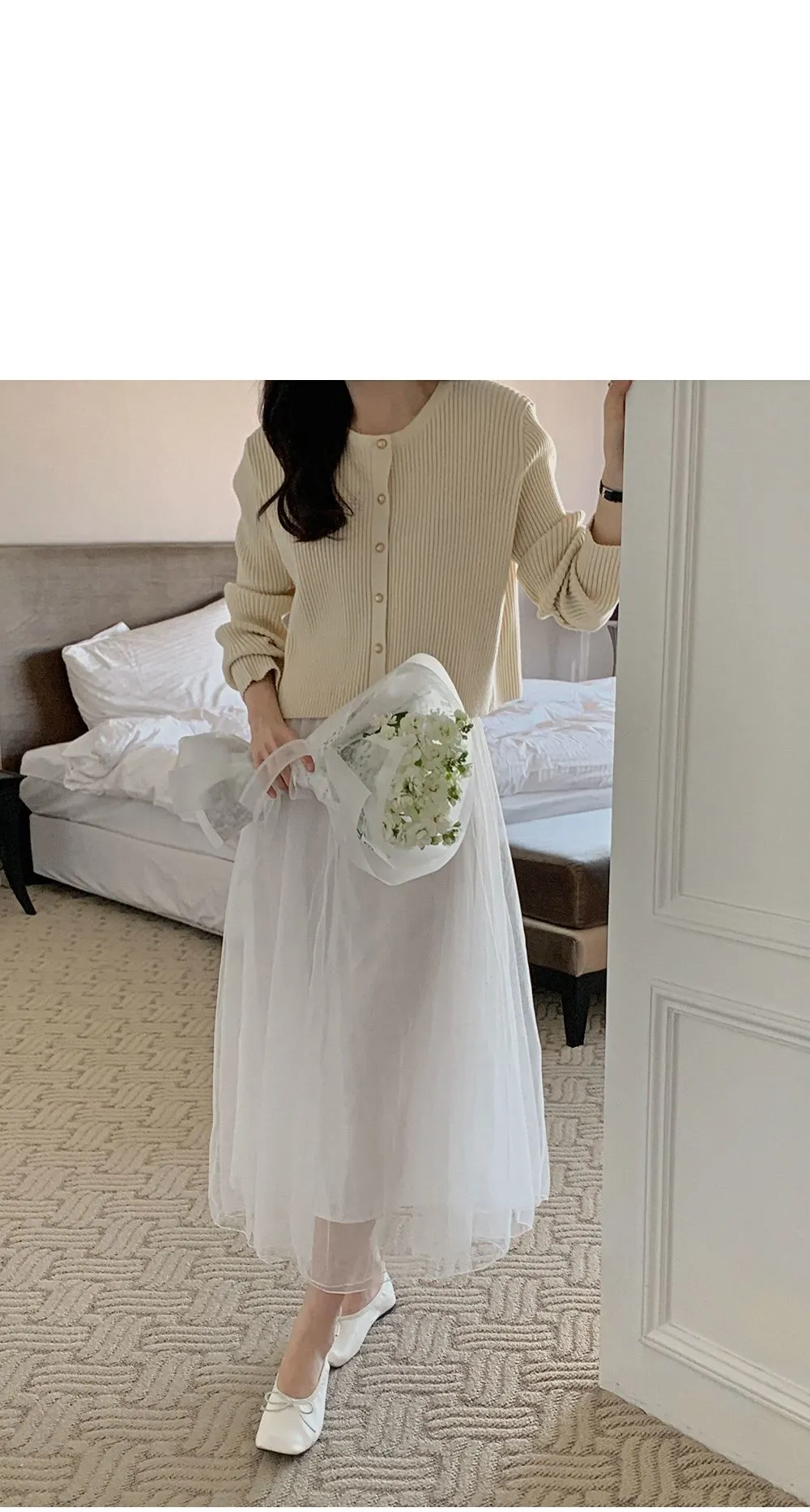 쟈말린 골지 니트가디건