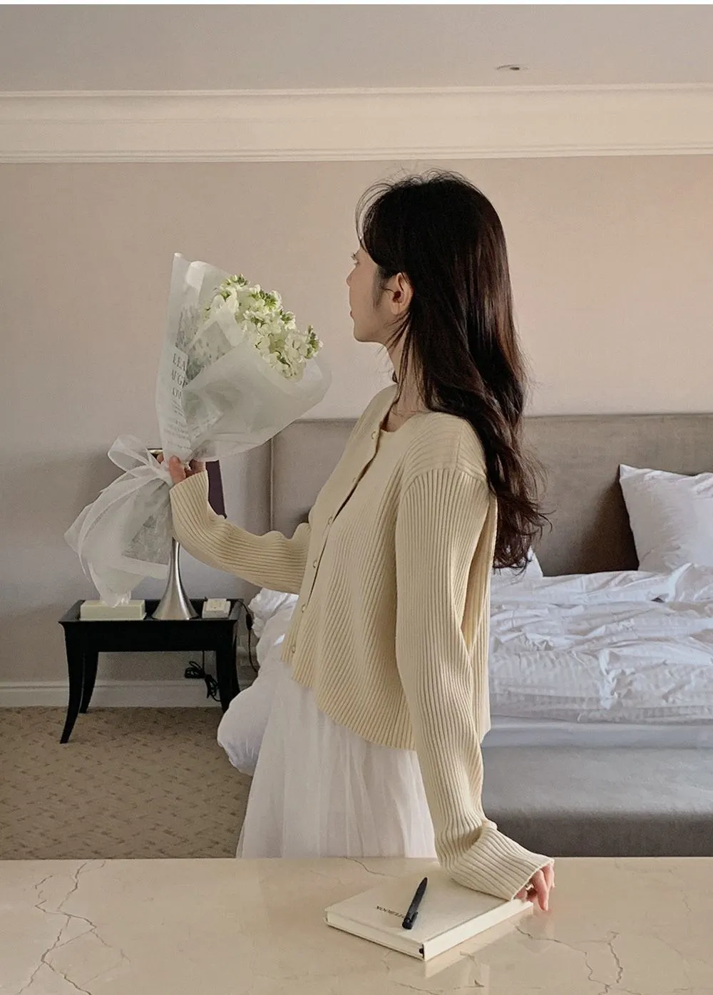 쟈말린 골지 니트가디건