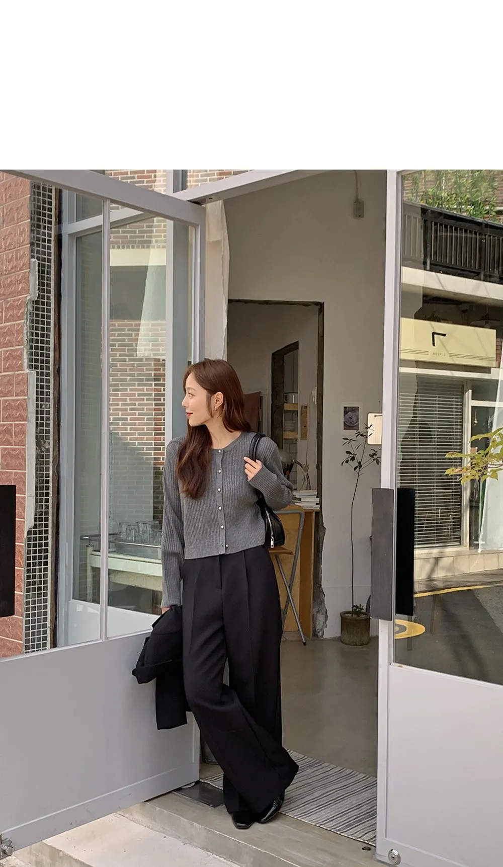 쟈말린 골지 니트가디건