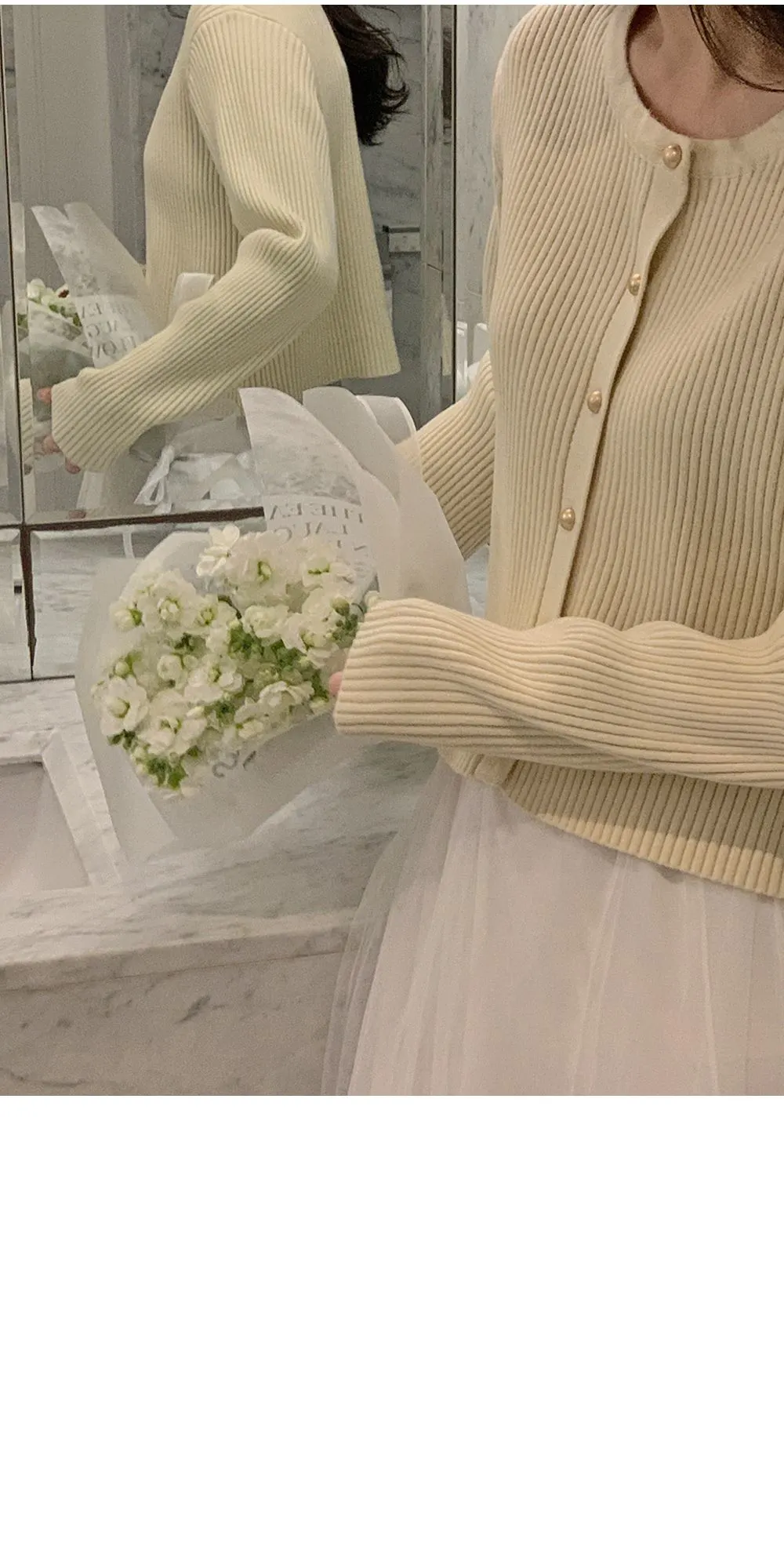 쟈말린 골지 니트가디건