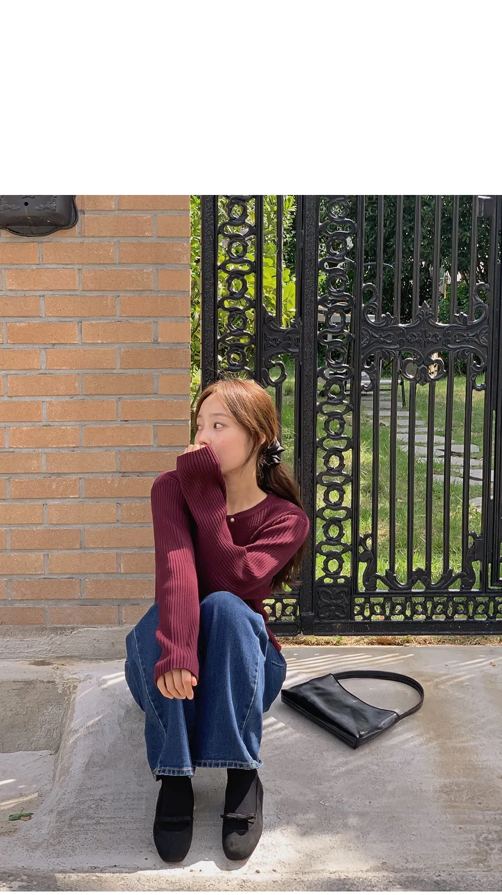 쟈말린 골지 니트가디건