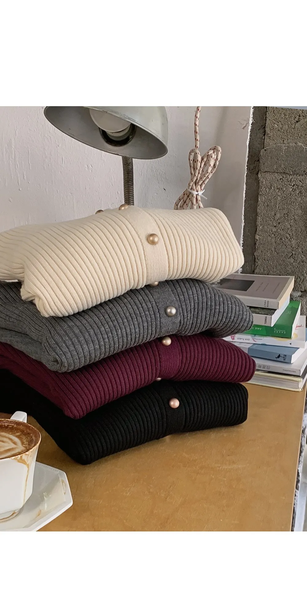 쟈말린 골지 니트가디건