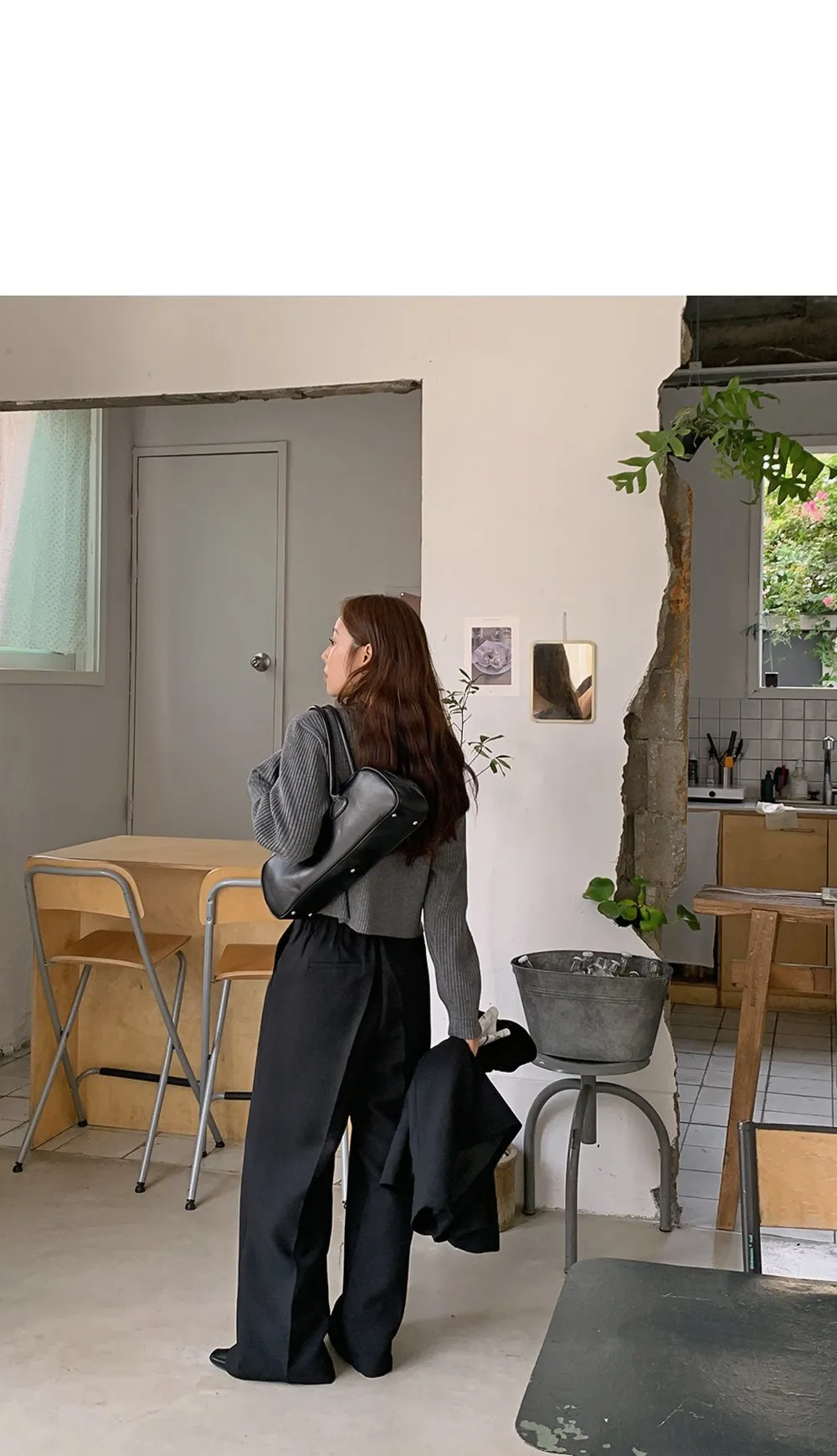 쟈말린 골지 니트가디건