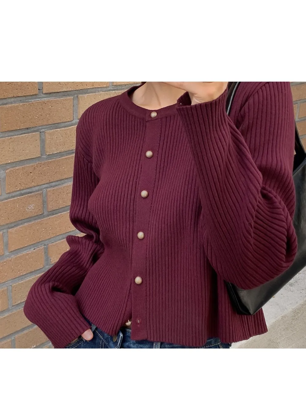 쟈말린 골지 니트가디건