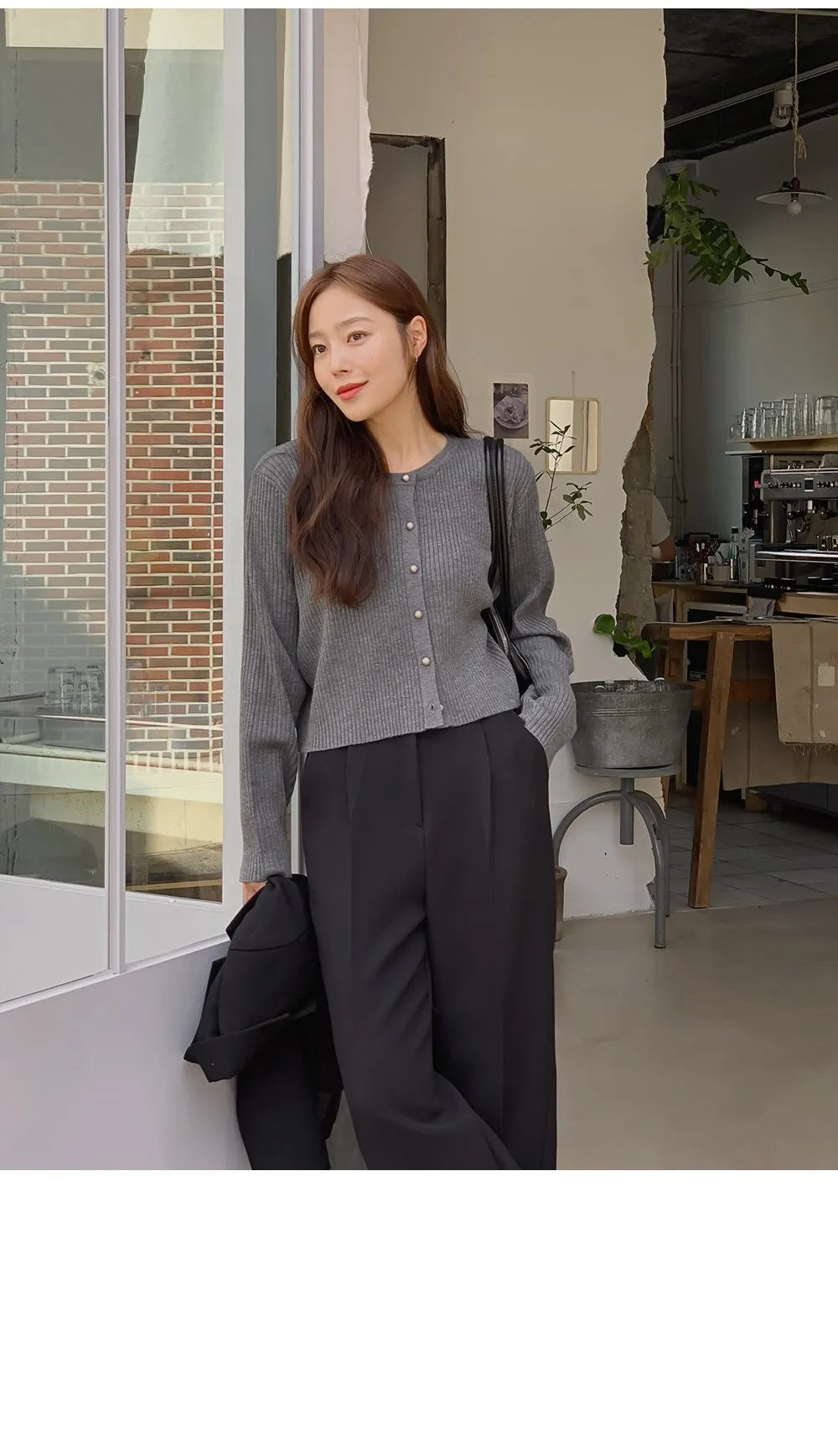 쟈말린 골지 니트가디건