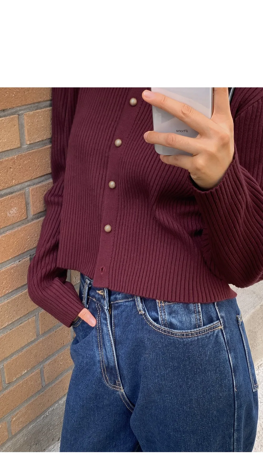 쟈말린 골지 니트가디건