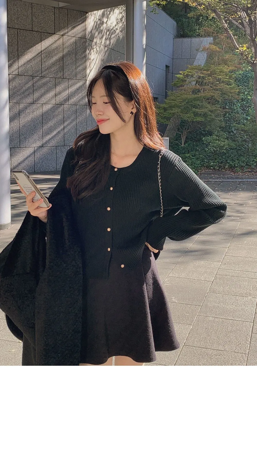 쟈말린 골지 니트가디건