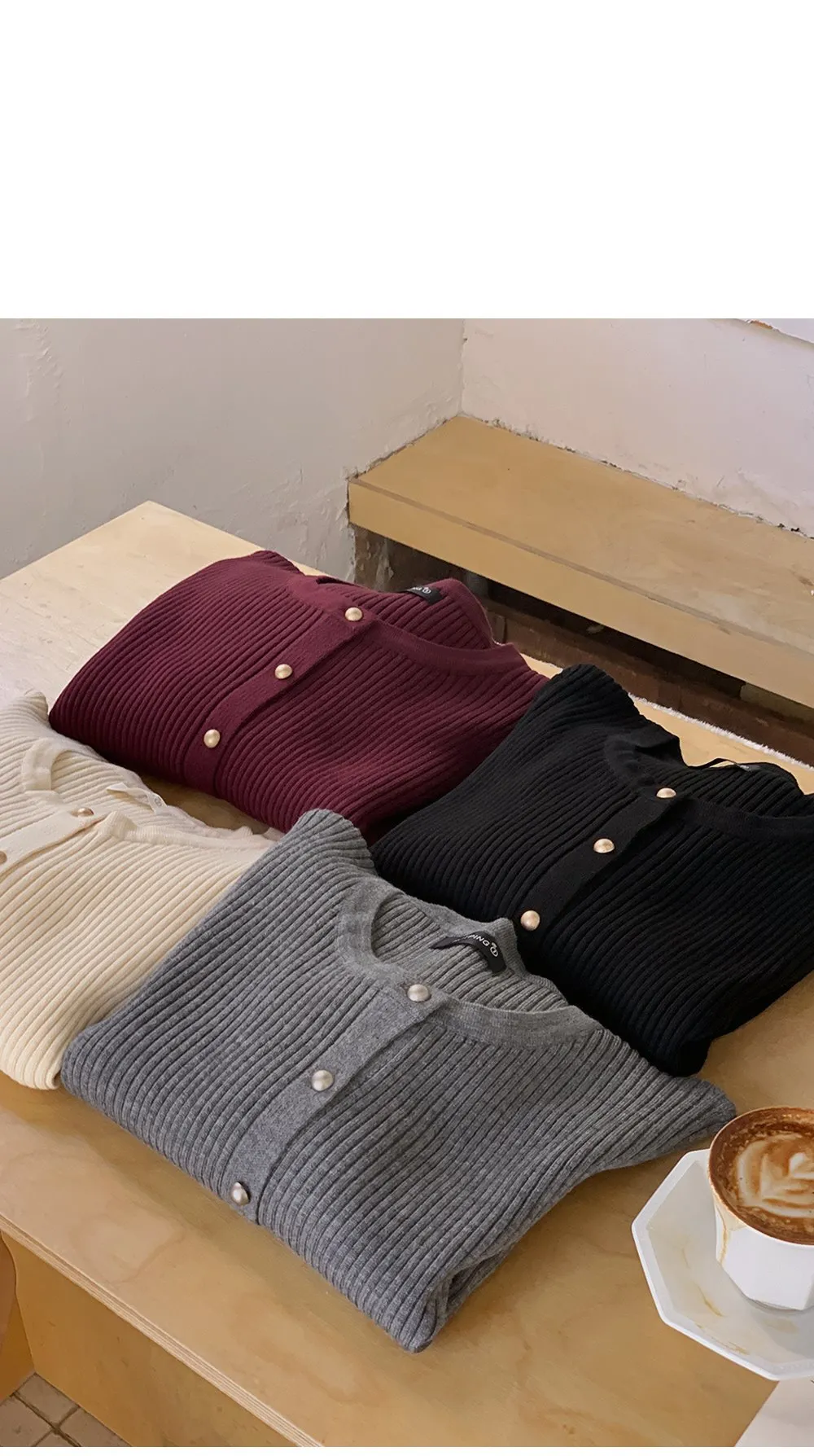 쟈말린 골지 니트가디건