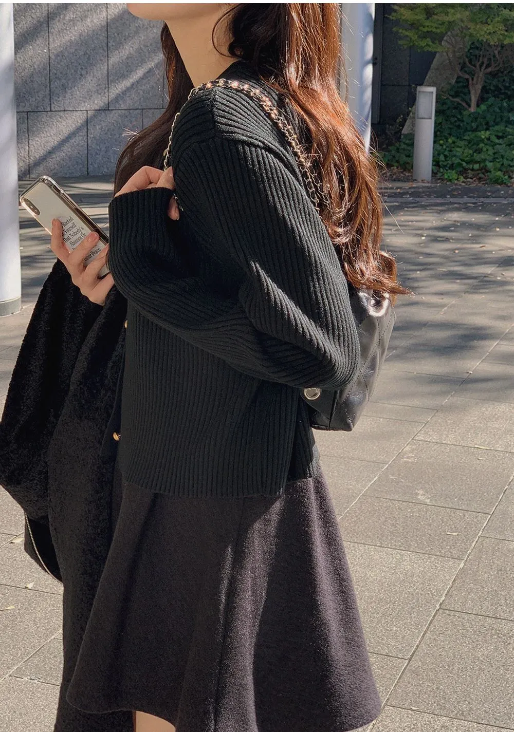 쟈말린 골지 니트가디건