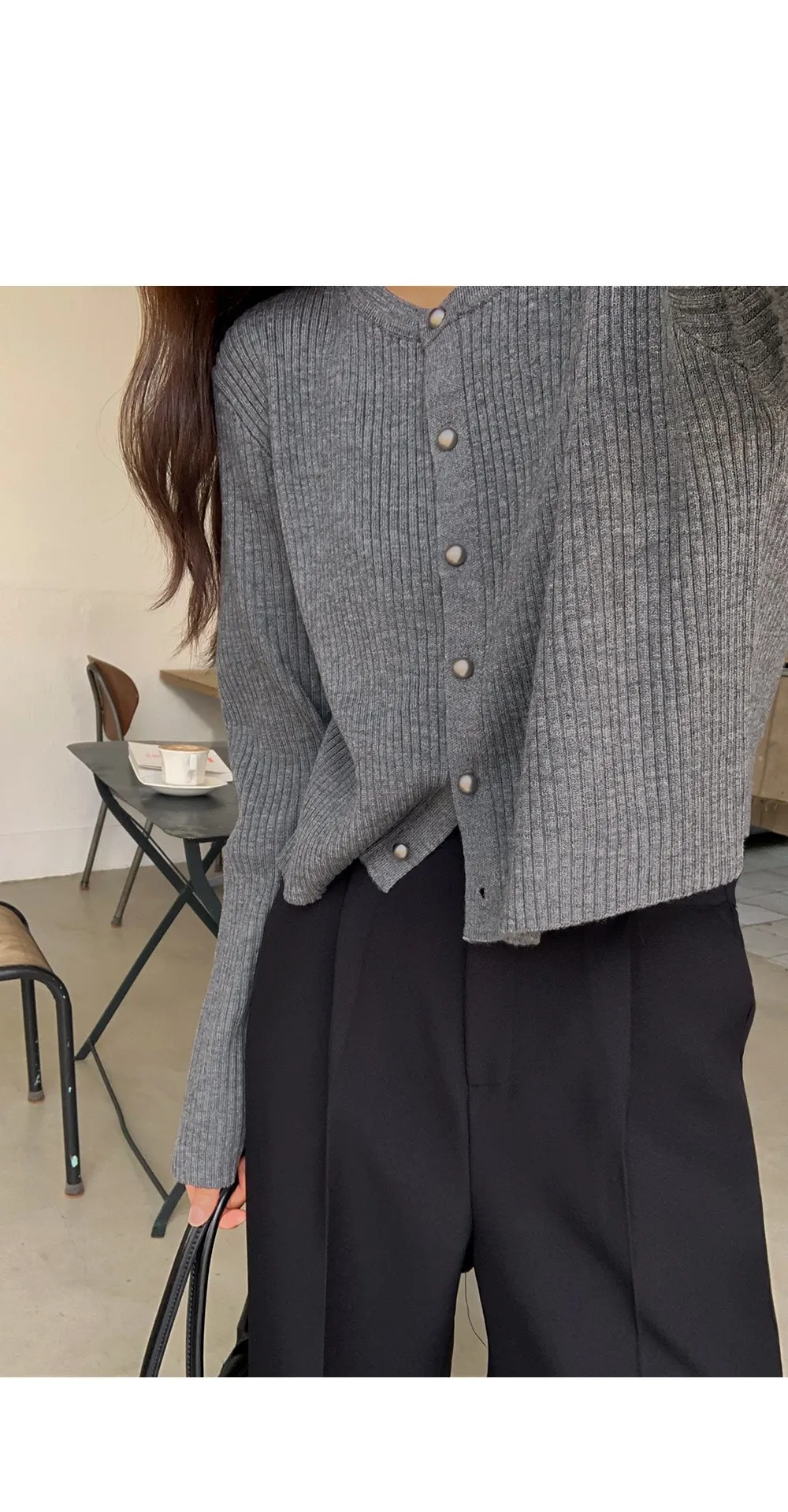 쟈말린 골지 니트가디건