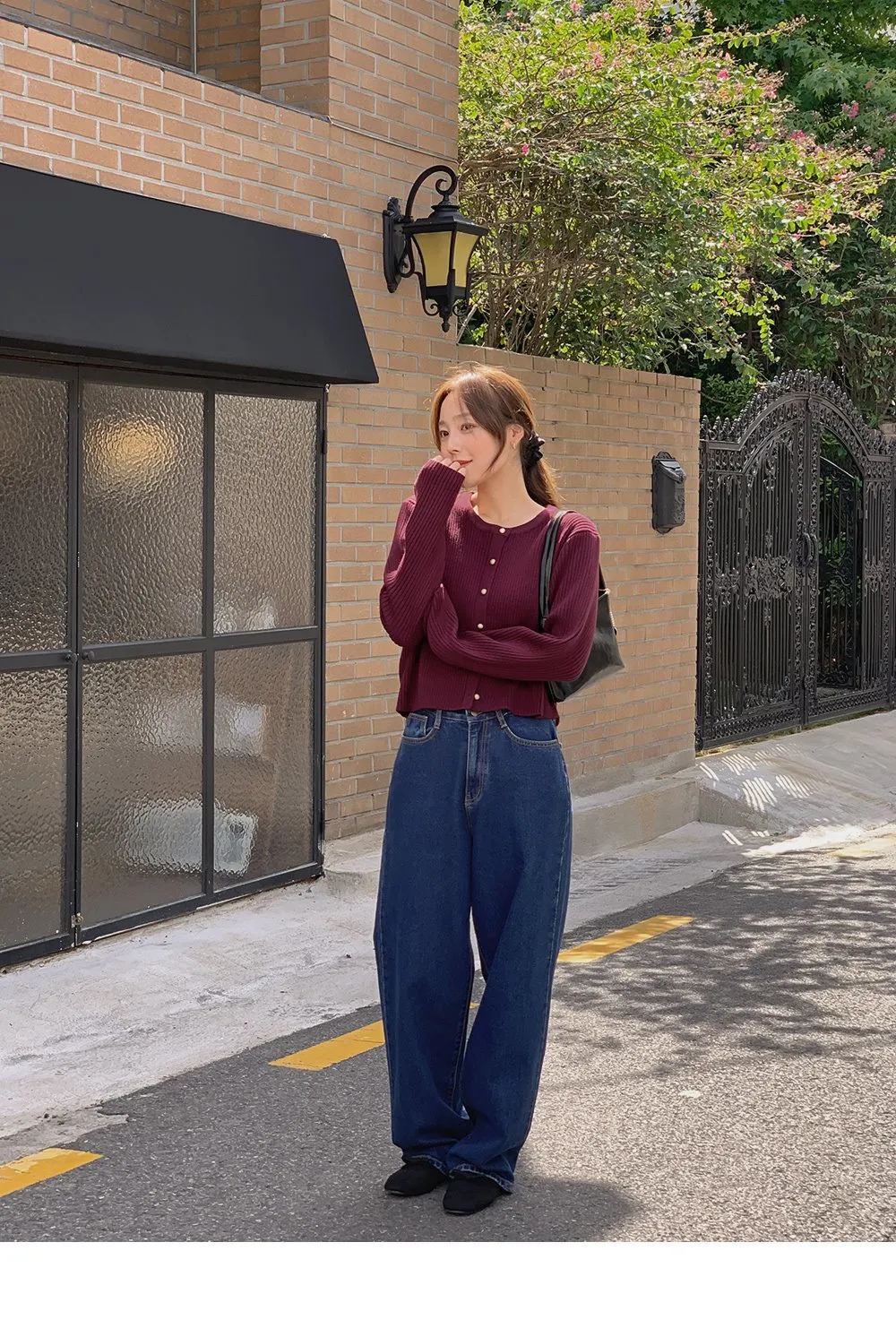 쟈말린 골지 니트가디건