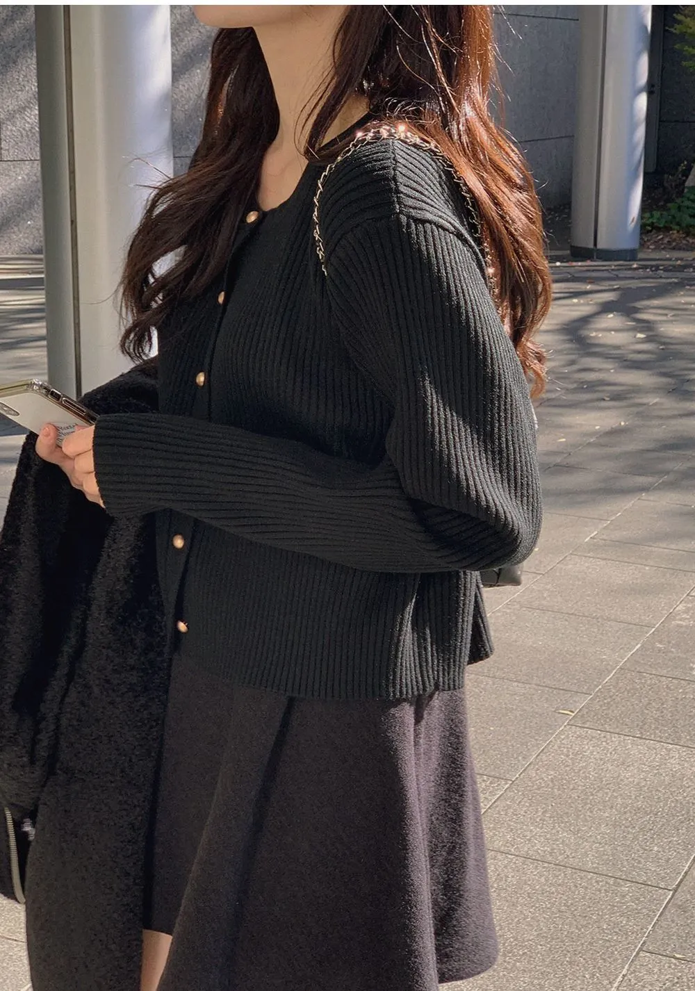 쟈말린 골지 니트가디건