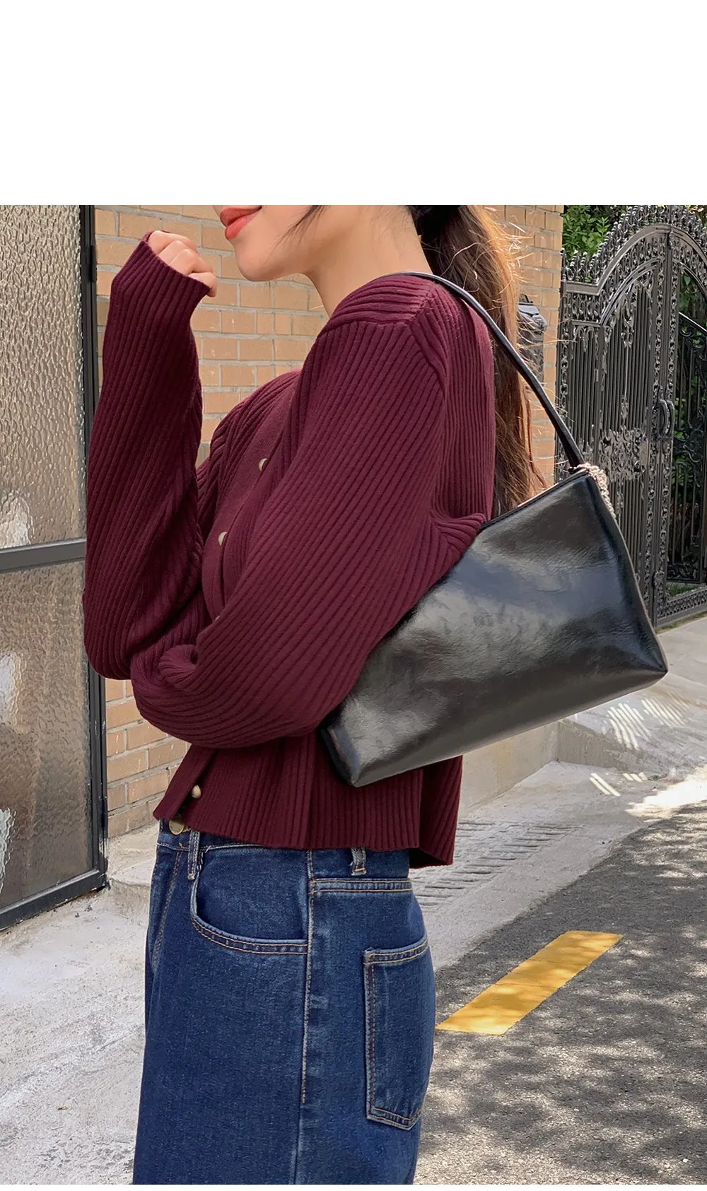 쟈말린 골지 니트가디건