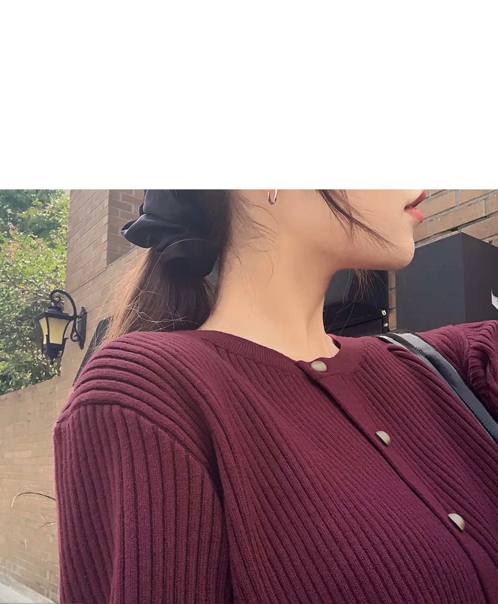 쟈말린 골지 니트가디건