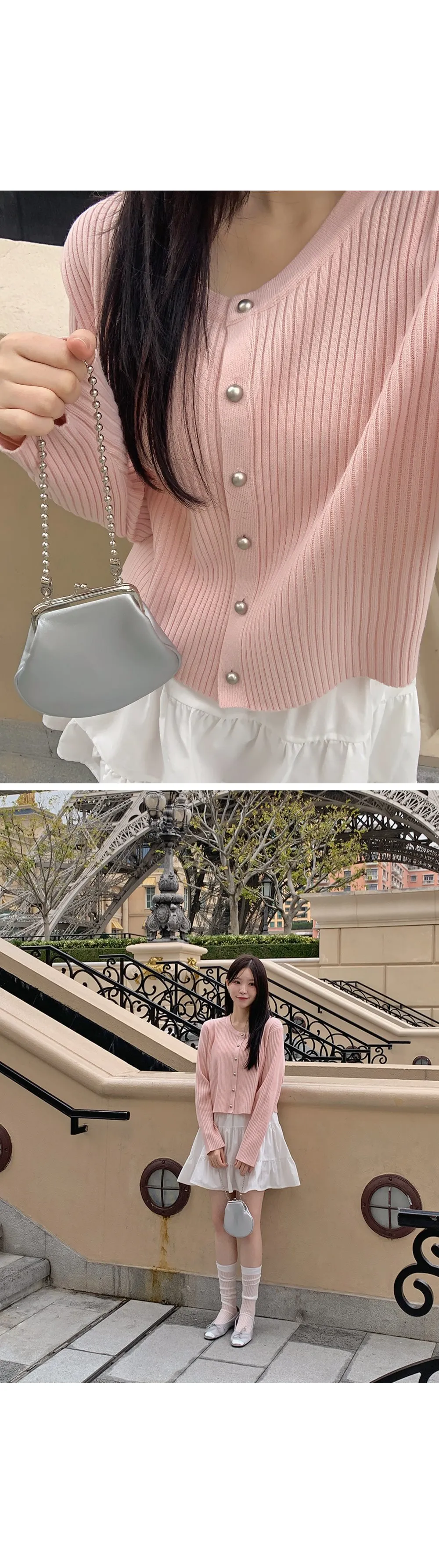 쟈말린 골지 니트가디건