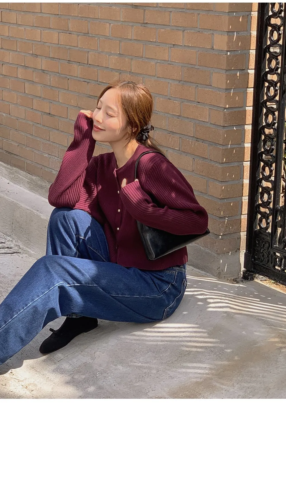 쟈말린 골지 니트가디건