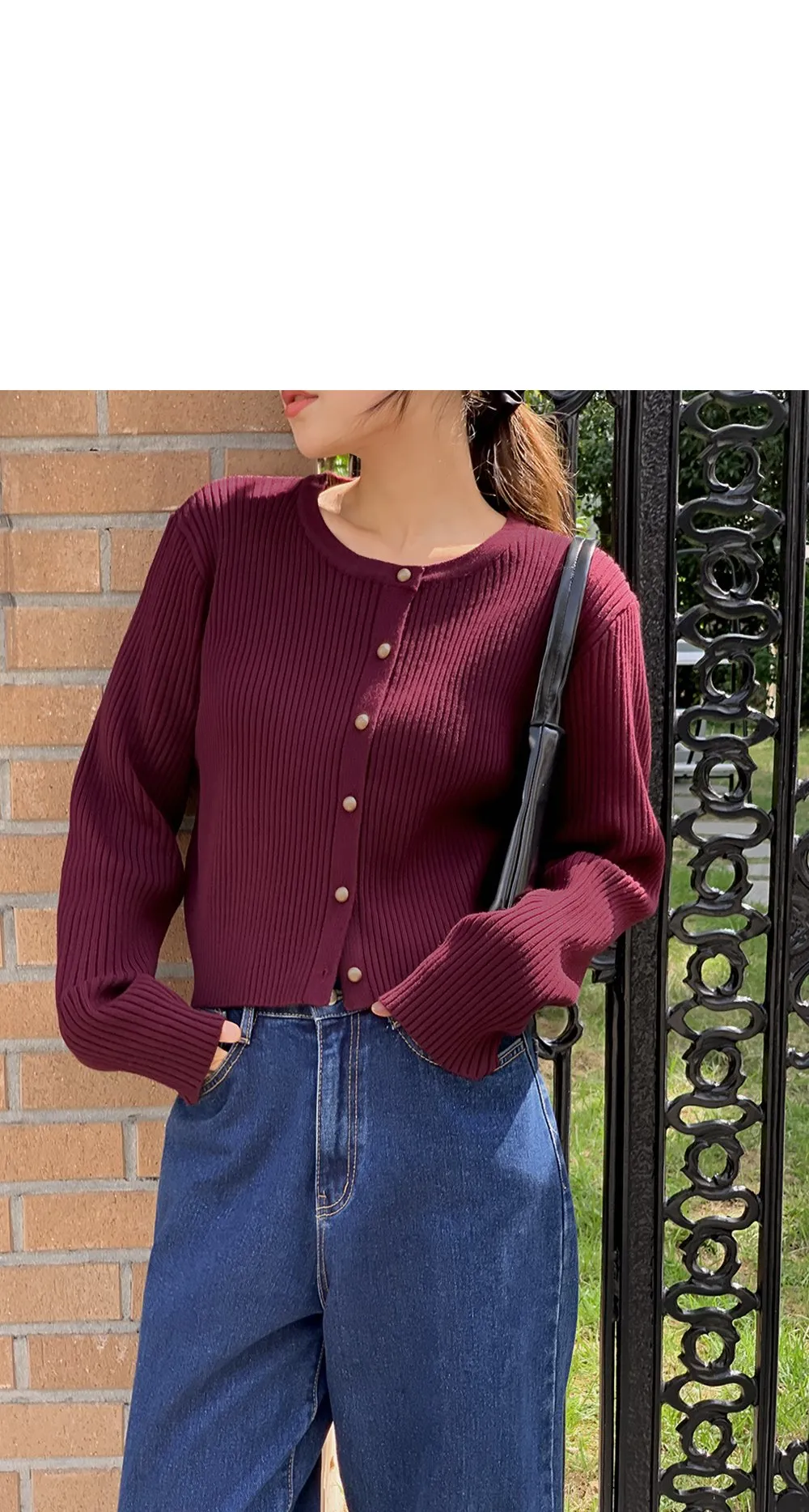 쟈말린 골지 니트가디건