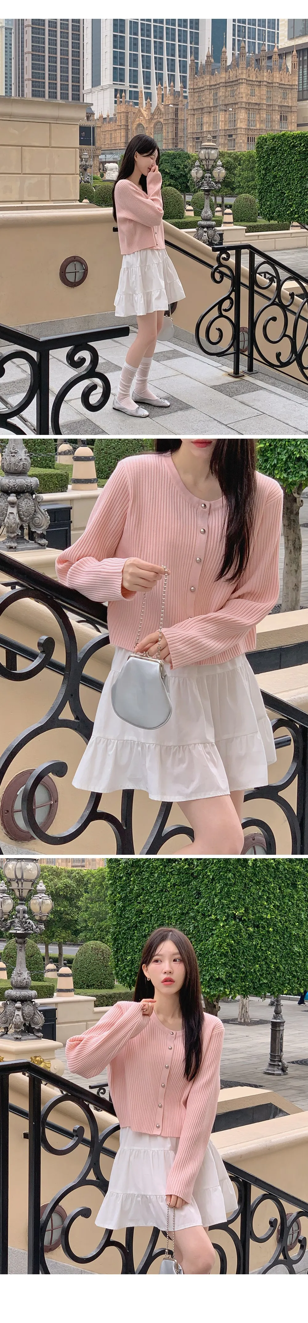 쟈말린 골지 니트가디건