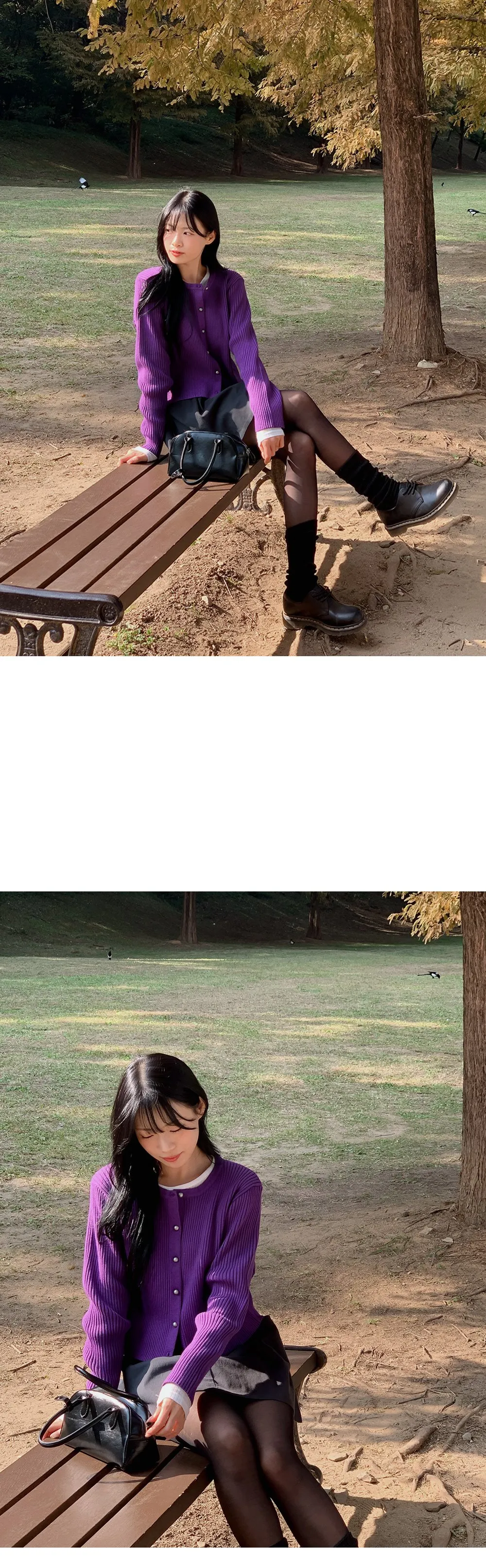 쟈말린 골지 니트가디건