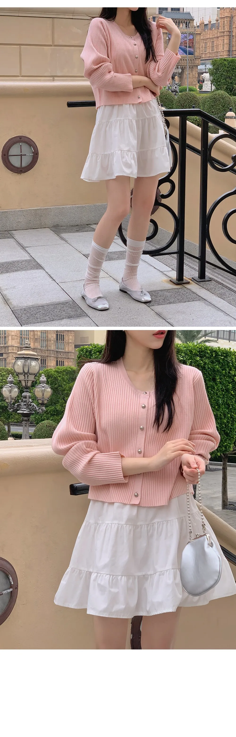 쟈말린 골지 니트가디건