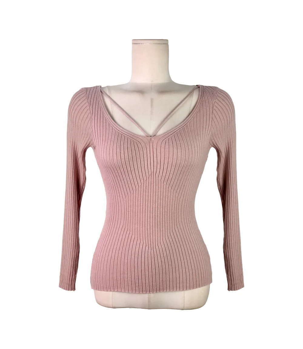 긴팔 티셔츠 베이비핑크 색상 이미지-S1L15