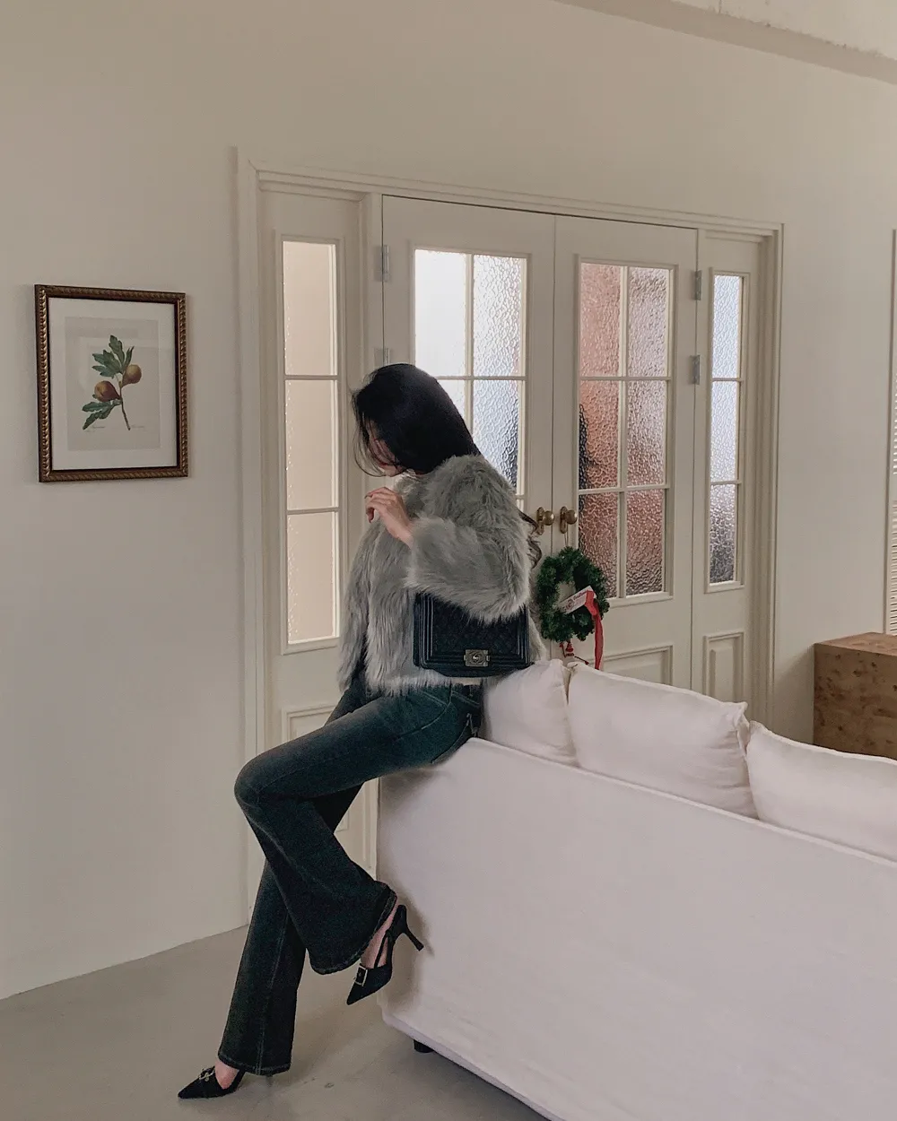 긴팔 티셔츠 모델 착용 이미지-S1L65