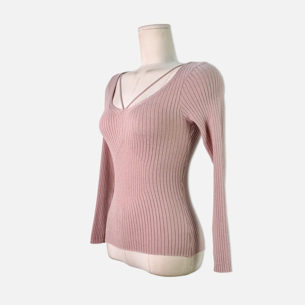 긴팔 티셔츠 베이비핑크 색상 이미지-S1L17