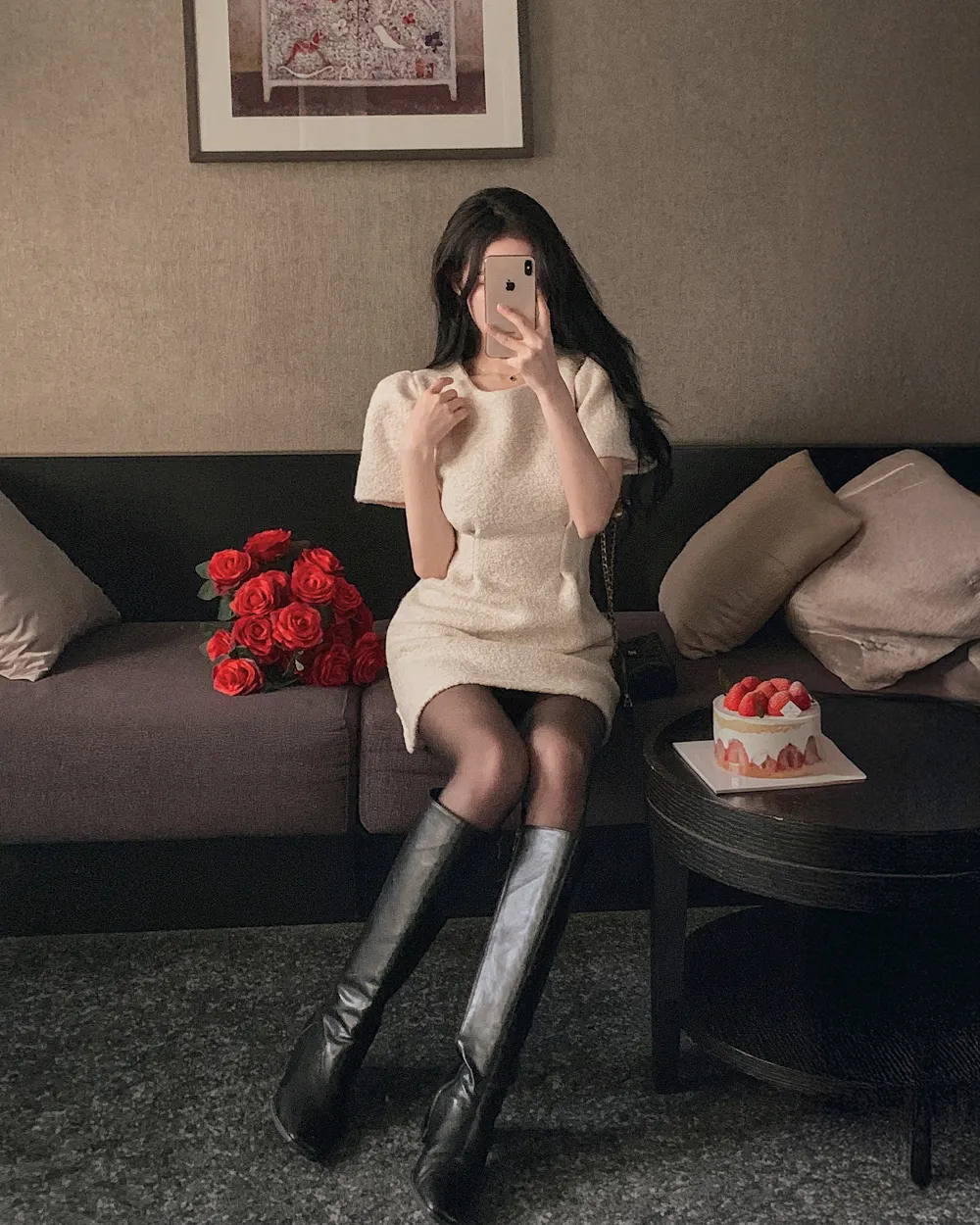 드레스 모델 착용 이미지-S1L47