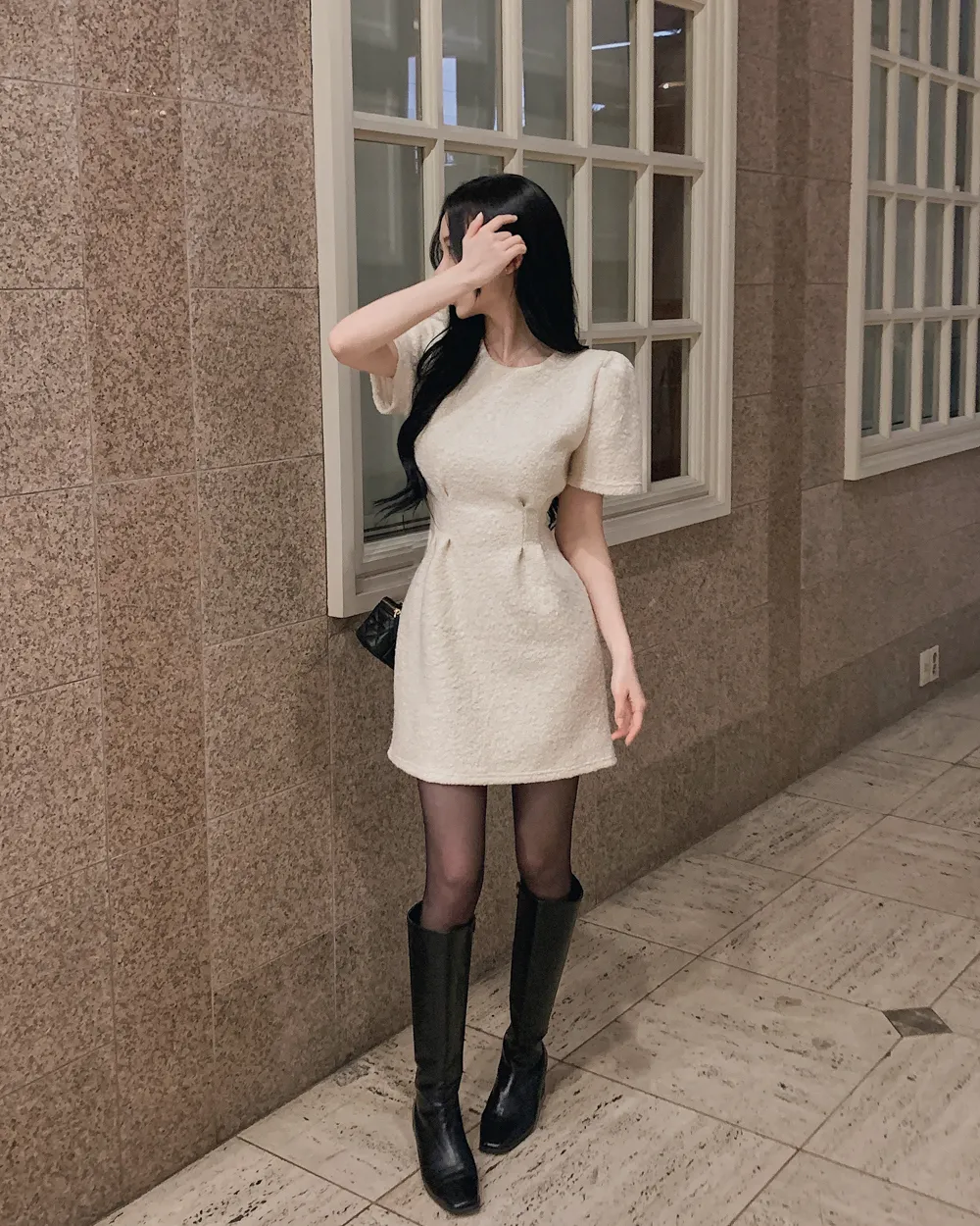 드레스 모델 착용 이미지-S1L51