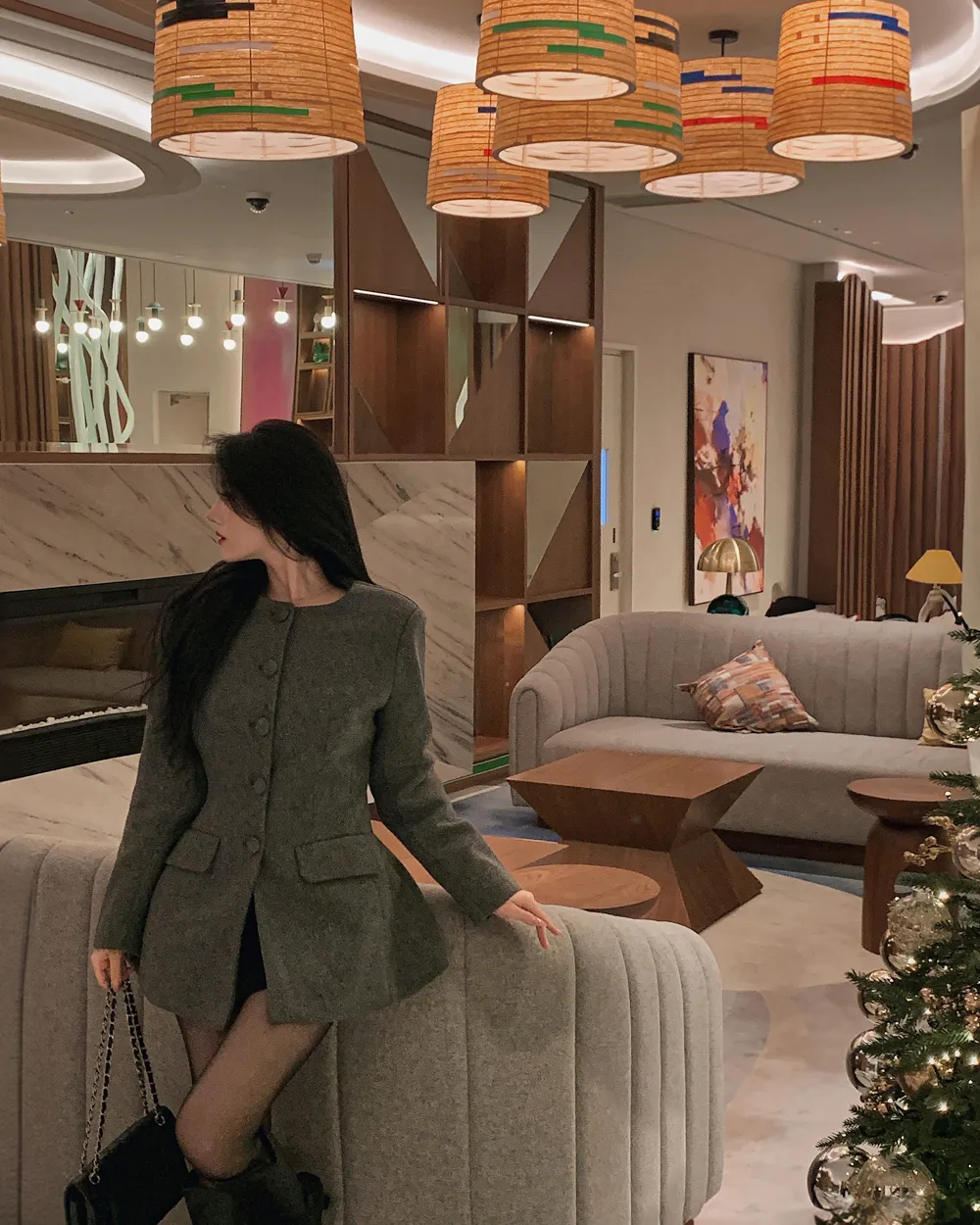 미니 스커트 모델 착용 이미지-S1L120