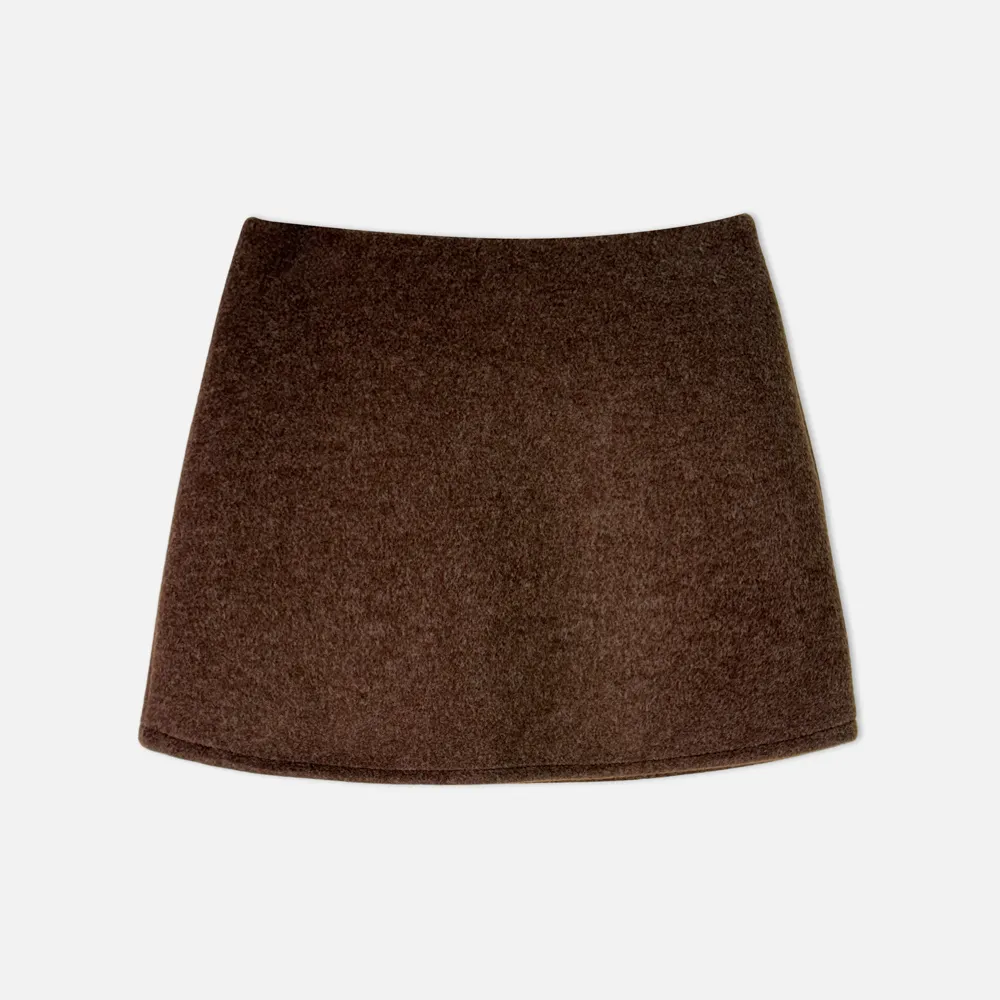 미니 스커트 브라운 색상 이미지-S1L15