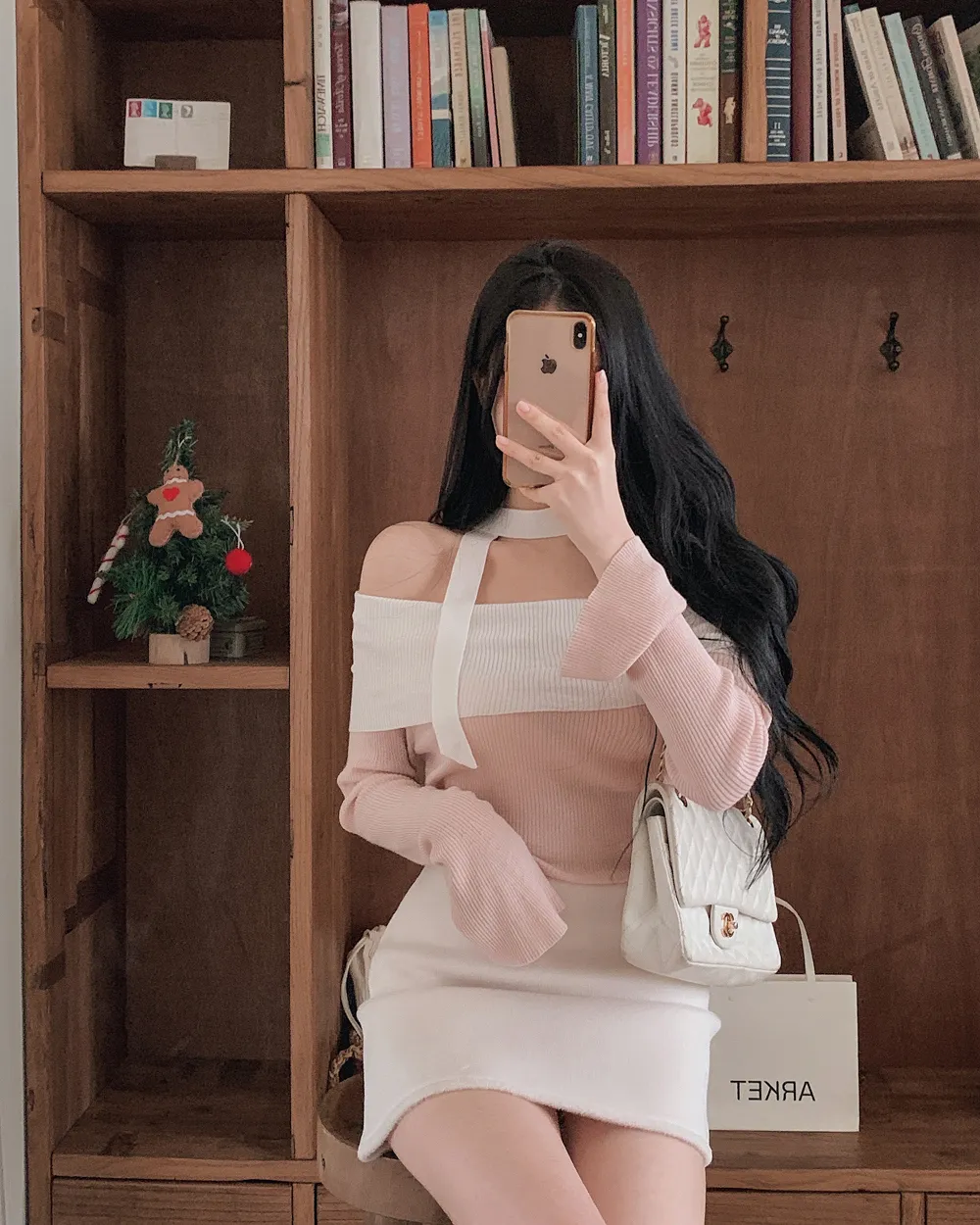 미니 스커트 모델 착용 이미지-S1L54