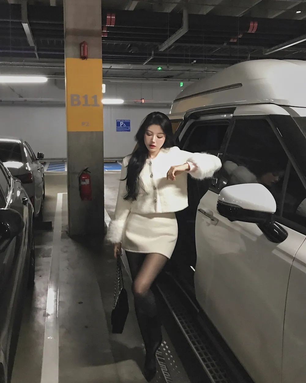 미니 스커트 모델 착용 이미지-S1L68