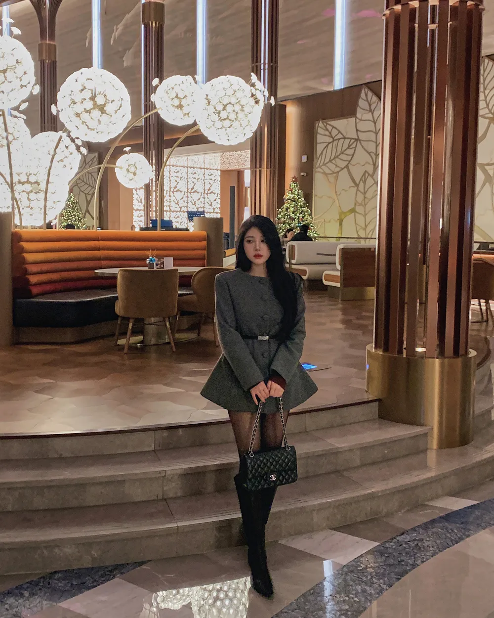 미니 스커트 모델 착용 이미지-S1L88