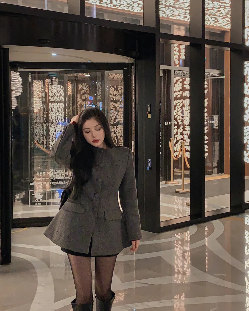 미니 스커트 모델 착용 이미지-S1L104