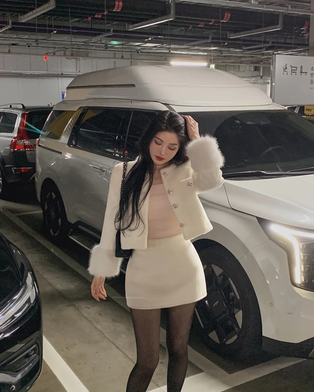 미니 스커트 모델 착용 이미지-S1L35