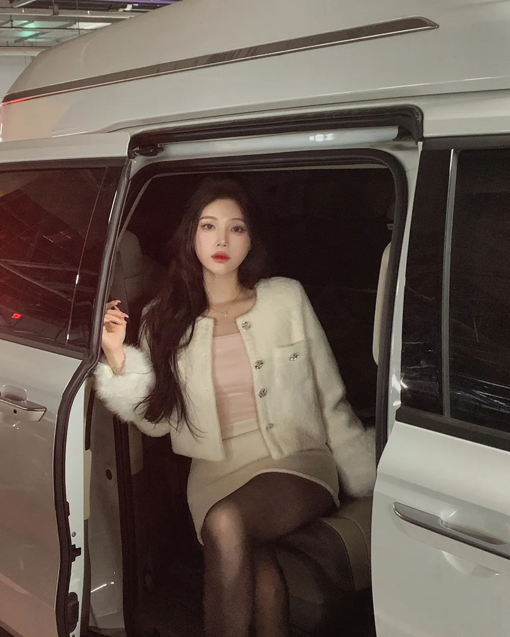 미니 스커트 모델 착용 이미지-S1L65