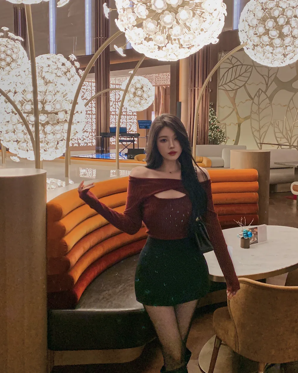 미니 스커트 모델 착용 이미지-S1L99