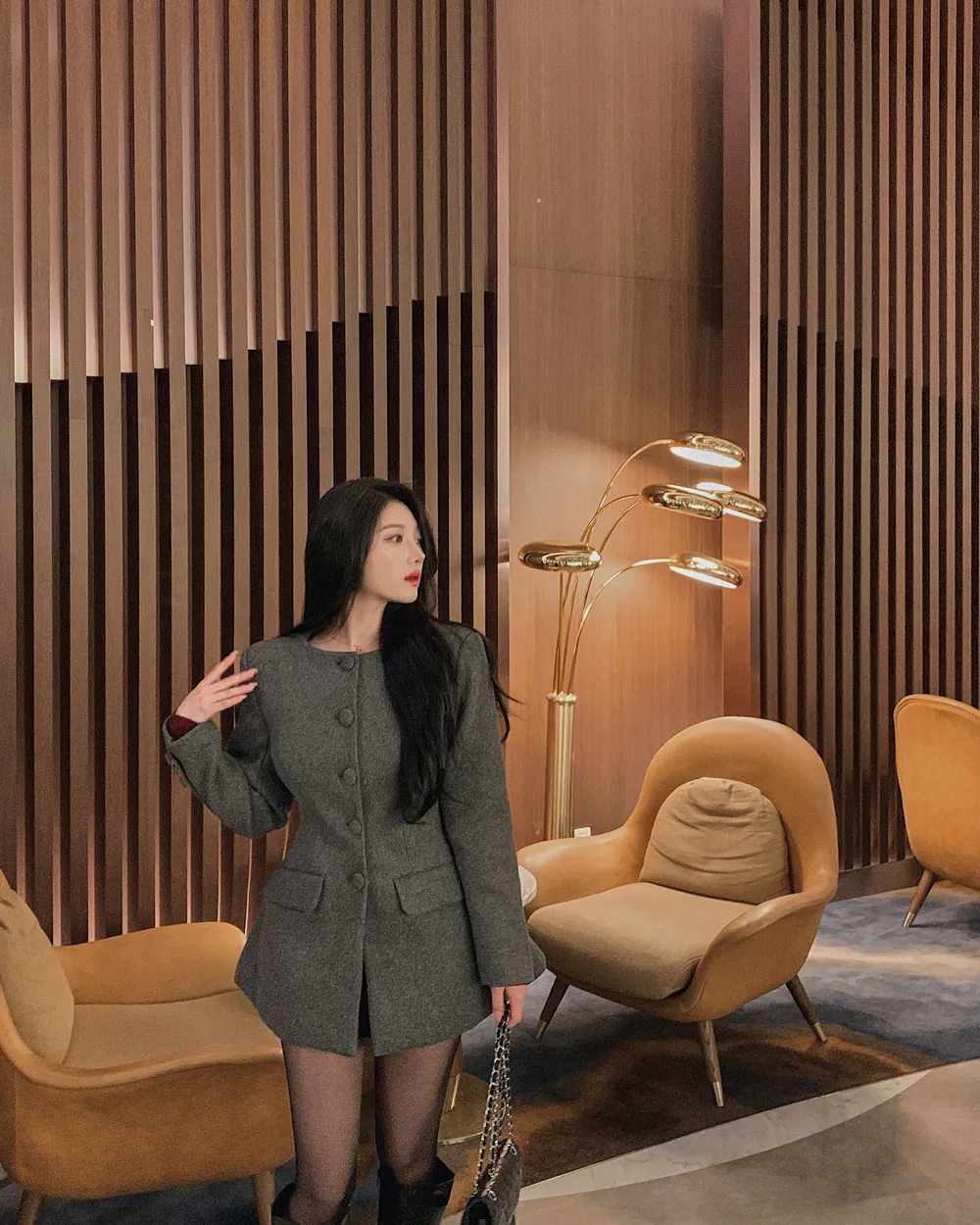 미니 스커트 모델 착용 이미지-S1L106