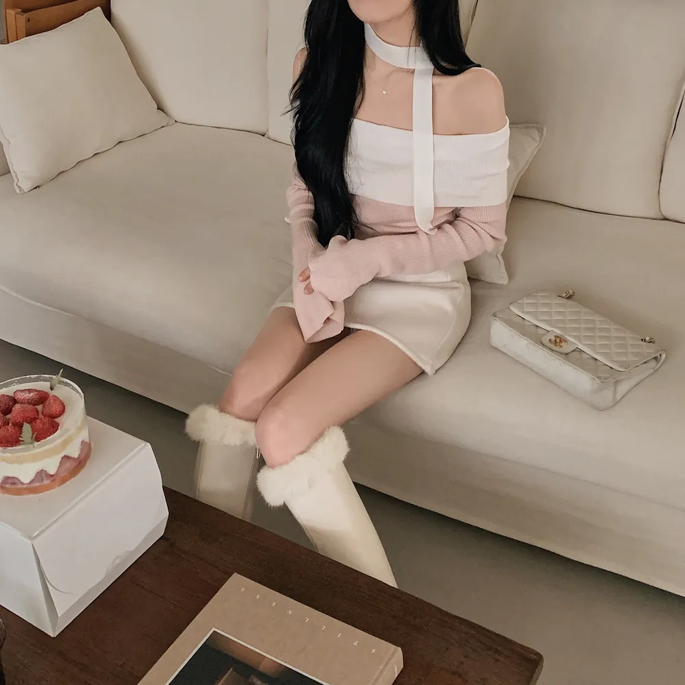 미니 스커트 모델 착용 이미지-S1L47