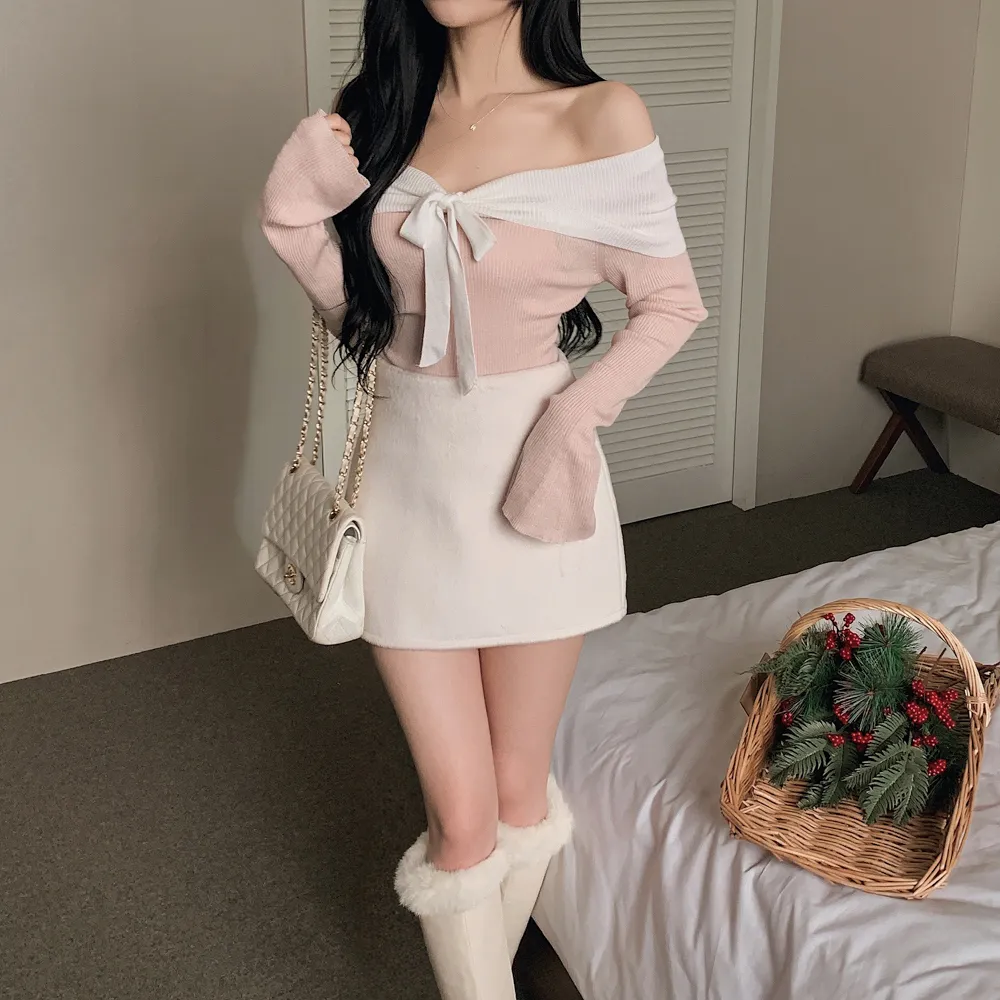 미니 스커트 모델 착용 이미지-S1L30